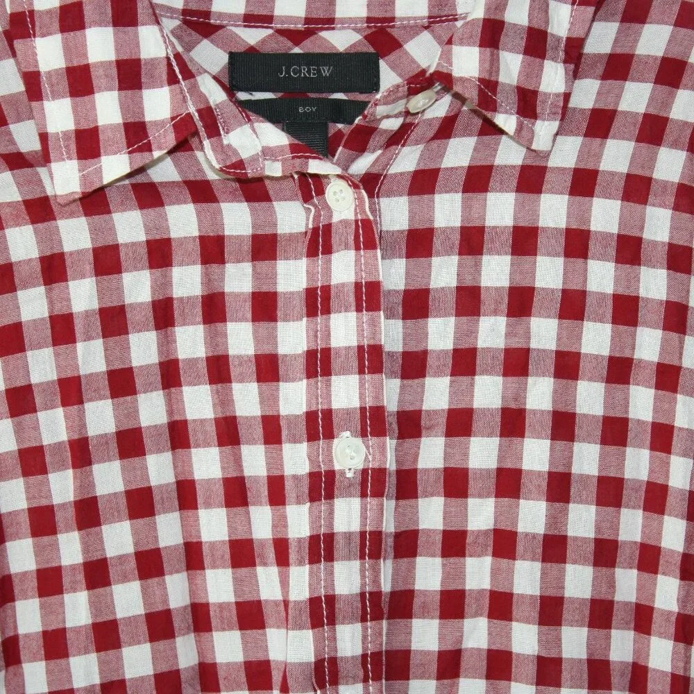 J. Crew Classic-fit boy shirt in crinkle gingham